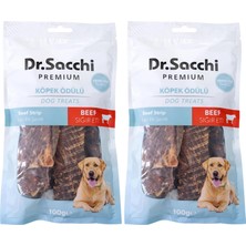 Dr.sacchi Premium Sığır Eti Şeritli Tahılsız Köpek Ödülü 100 gr (2 Paketi)