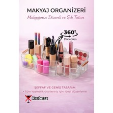 UltraMint Şeffaf 360° Dönen Akrilik Makyaj ve Takı Organizeri, 14 Bölmeli Kozmetik Kutusu