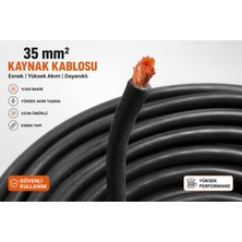 Güven Kaynak 5 Metre 35 Mm² Profesyonel Esnek Bakır Kaynak Kablosu