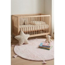 Palmera Playful Yuvarlak Halı 120X120 cm Bej Salon Çocuk Odası Halısı
