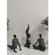 Meta Threed Dekoratif Yoga Figürleri - 3 Lü Set
