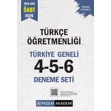Pegem Akademi Yayıncılık 2026 MEB AGS ÖABT Türkçe Öğretmenliği Tamamı Çözümlü Türkiye Gene