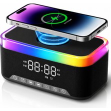 Blackbird Game Center Jedel SA-148 Dijital Saatli Bluetooth Hoparlör ve 15W Hızlı Kablosuz Şarj Istasyonu