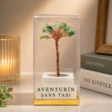 Bakgelal Aventurin Bereket Ağacı – Doğal Taş Dekoratif Masaüstü Obje | El Yapımı Premium Dekor