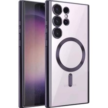 Renas Store Newface Samsung Galaxy S25 Ultra Kılıf Kross Magneticsafe Kapak - Mor
