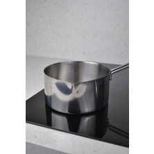 Qualitev 1 Adet 16 cm 304 Paslanmaz Çelik Kaçerola Sütlük ve Sosluk 16X8 cm Mini Yumurta Tavası