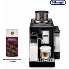 DeLonghi Siyah Çekirdekten Fincana Kahve Makinesi, Süt Köpürtücülü Içecek Hazırlama, Hızlı Performans ve Kişisel Kahve Rutini Için Akıllı Kullanım Enerji Verimli Çalışma, Modern Görünüm ve Kolay Temizlikle