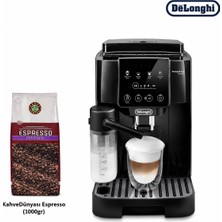 DeLonghi Siyah Modern Kahve Hazırlama Çözümü, Çekirdekten Fincana Aroma, Güçlü Motor, Kolay Temizlik ve Ev Ofis Kullanımında Pratik Içecek Deneyimi Enerji Verimli Çalışma, Modern Görünüm ve Kolay Temizlikle