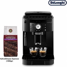 DeLonghi Siyah Tam Otomatik Espresso Çözümü, Sütlü Kahve Tarifleri, Kolay Temizlik, Güçlü Motor ve Modern Mutfaklarda Günlük Kullanıma Uygun Kompakt Tasarım Sunar