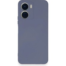 Hace Bazaar Vivo Y16 Kılıf Nano Içi Kadife Silikon - Gri