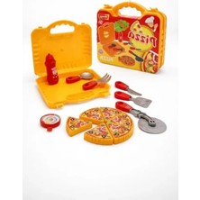 Esranın Dünyası Çantalı Pizza Yapma Seti: 13 Parça Eğitici Mutfak Oyuncakları ile Rol Yapma