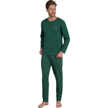 Pijadore Erkek %100 Pamuk Süprem Mevsimlik Uzun Kollu Pijama Takımı 1931