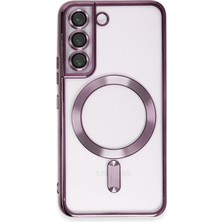 Hace Bazaar Mey Ithalat®  Samsung Galaxy S22 Kılıf Kross Magneticsafe Kapak - Mor