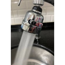 Mudanis Krom 3 Fonksiyonlu Mutfak Lavabo Başlığı 360 Derece Döner Musluk Ucu