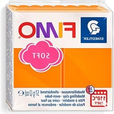 Esranın Dünyası 57 gr Mandalina Renkli Fimo Soft Modelleme Kili, Yaratıcı El Sanatları Için