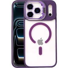 Hace Bazaar Mey Ithalat®   iPhone 17 Pro Remim Lensli Magsafe Standlı Kapak - Derin Mor