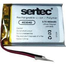 Hace Bazaar Sertec 403040 3.7V 450 Mah Li-Polymer Pil (DEVRELI/1.5A)