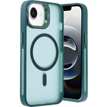 Hace Bazaar Mey Ithalat®  iPhone 16E Flet Lens Magsafe Kapak - Koyu Yeşil