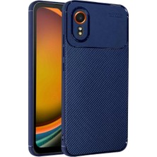 Hace Bazaar Mey Ithalat®  Samsung Galaxy Xcover 7 Kılıf Auto Focus Karbon Kapak - Lacivert