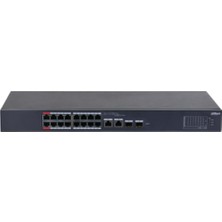 Dahua CS4218-16ET-240, 16PORT, Megabit, Poe 240W, 2 Port Sfp Gigabit Combo, Cloud Yönetilebilir, Switch