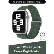 Svein #kordon Apple Watch Uyumlu Örgü Akıllı Saat Kordonu Ayarlanabilir Esnek Nefes Alabilir Yumuşak Dokulu Spor Günlük Kullanım Elastik Kayış Hafif Dayanıklı Modern Bileklik Aksesuarı
