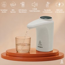 Pizen Flow USB Şarjlı Otomatik Damacana Su Pompası Tds Ölçer 250ML 500ML 1l 2l Ölçü Özellikli