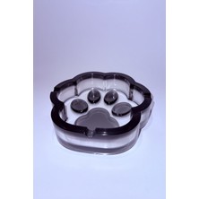 El Yapımı Epoksi Resin Patili Küllük - Modern Şeffaf Tasarım | 4 Renk Seçenekli - 12 cm