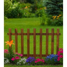 KARAS AHŞAP Ahşap Büyük Boy Kazıklı Bahçe Çiti 100CM ×75CM