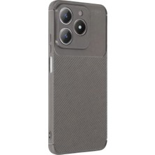 Hace Bazaar Realme C61 Kılıf Auto Focus Karbon Kapak - Gri
