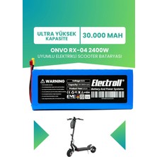Electroll Onvo Rx-04 2400W Batarya (Ultra Yüksek Kapasite) 52V 30.000MAH Elektrikli Scooter Bataryası