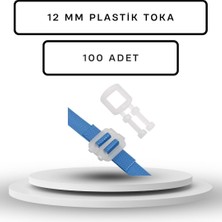 Dalpak Ambalaj 12 mm Plastik Çember Tokası 100 Adet Beyaz