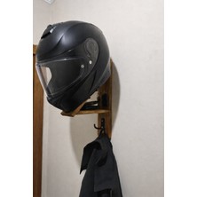 Ahşap Motosiklet Kask Askılığı