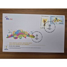 Edi Antik 2014 Fifa Dünya Kupası Fdc Zarfı.; Brezilya Dünya Kupası Koleksiyonluk.; 3000 Adet Üretilmiş Nadir Koleksiyonluk.