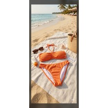 Mojo My Life Turuncu Straplez Bikini Takımı