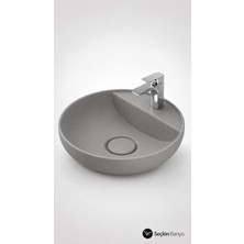 Lapino Tezgah Üstü Lavabo 42 cm Vısıon Class Mat Gri Lapi