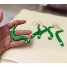 Aura Design Studio Snake Yılan 3D Anahtarlık, Çanta Süsü, Hediyelik