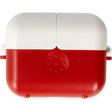Motto Ticaret Newface Apple Airpods 3 (3.nesil) Basmalı Kılıf - Kırmızı-Beyaz