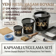 CAXCOLORS Cax Kokusuz Çok Amaçlı Yeni Nesil Yaşam Boyası - Dolap Fayans Mobilya Geri Dönüşüm Boya Seti (0.600G / 1l / 2l)