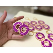 Aura Design Studio Donut Figür 3D Anahtarlık, Stres Oyuncağı, Çanta Süsü