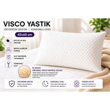 Kasseria Ortopedik Visco Yastık 40X60 cm – Orijinal Visco Partikül Dolgulu Yastık