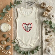 Baby Sena Babysena Anne Beni Sev Baskılı Kolsuz Kız/erkek Bebek Body