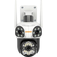 Alytech Avenir AV-S333 - Wi-Fi - 9mp 3 Kameralı Gece Renkli Görüntülü Ptz Sirenli Akıllı Kamera