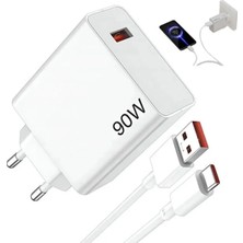 MuhendisTech MuhendisTech Type-C 90W Watt Hızlı Şarj Aleti Adaptör ve Kablo Set Xiaomi Redmi Uyumlu MuhendisTech