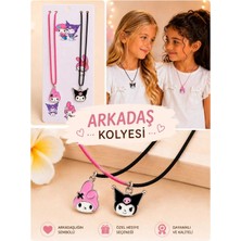 2’li Arkadaş Kolyesi Kız Çocuk Figürlü Kolye Sevimli Çocuk Takısı Çocuk Kolye Kız Çocuk Kolyesi