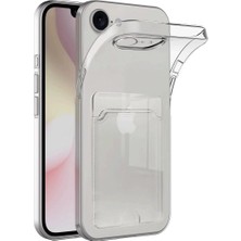 Mudanis Apple Iphone 16E Kılıf Kart Şeffaf Silikon - Şeffaf