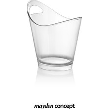 Mayden Concept 4 Litre Kırılmaz Polikarbon Buz Kovası – Profesyonel Şampanya ve Içecek Kovası - Darbeye Dayanıklı
