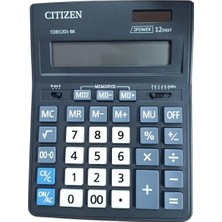Citizen CDB‑1201BK 12 Haneli Masaüstü Hesap Makinesi – Ofis Tipi Büyük Ekran