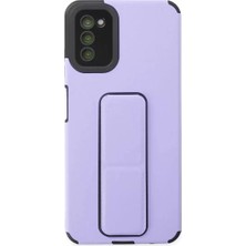 TeknoKapsül Galaxy A03S Kılıf Mega Standlı Silikon - Lila