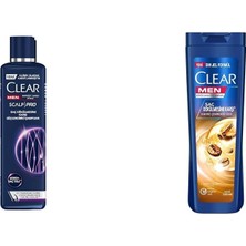 Terra Organik Clear Men Scalp Pro Saç Dökülmesine Karşı Güçlendirici Şampuan Kepeğe Karşı Etkili 300 Ml(1) Clear Men Kepeğe Karşı Etkili Şampuan Saç Dökülmesine Karşı Kahve Çekirdeği Özü 350 Ml(2)