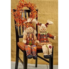 Terra Organik 60 cm Oturan Korkuluk, 2'li Set, Turuncu, Bej, Yeşil